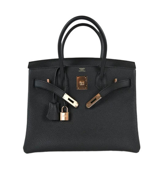 HERMES - BIRKIN 30 NOIR TOGO RGHW