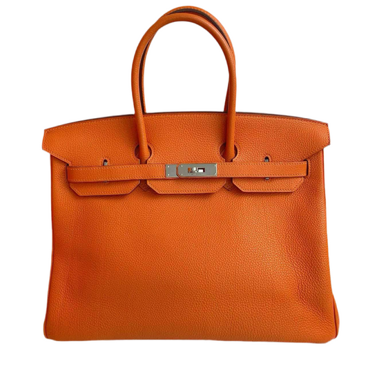 HERMES- BIRKIN 35 ORANGE TOGO PHW