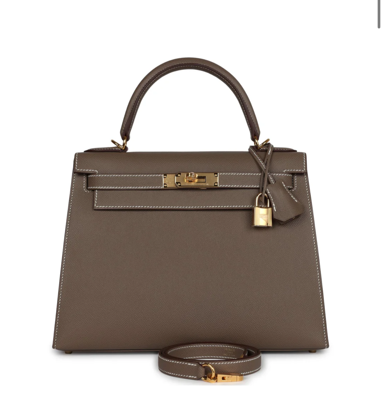 HERMES - KELLY SELLIER 28 ETOUPE EPSOM GHW