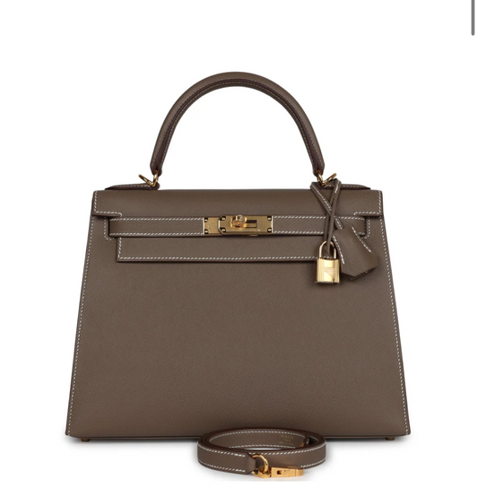 HERMES - KELLY SELLIER 28 ETOUPE EPSOM GHW