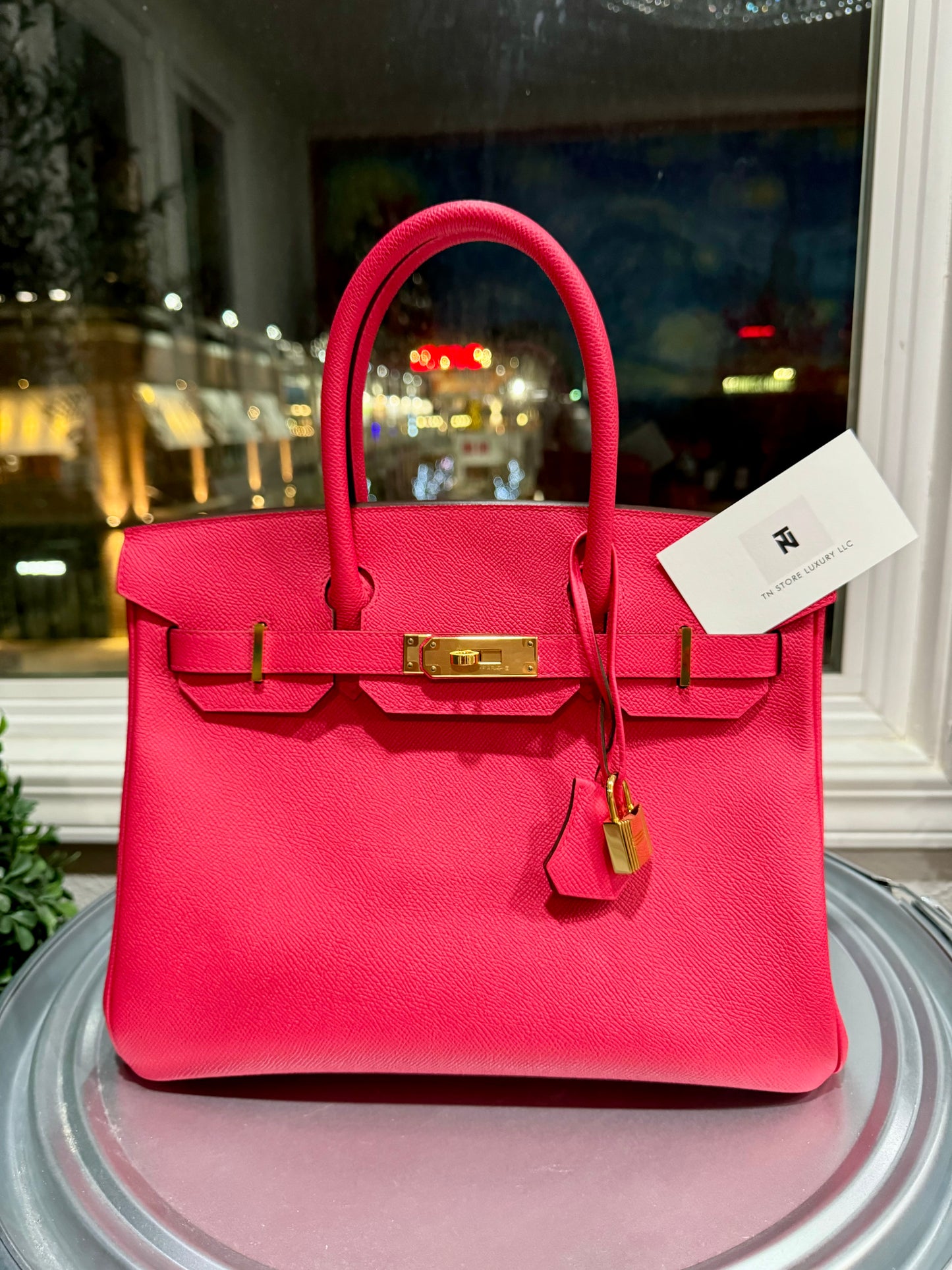 HERMES- BIRKIN 30 ROSE EXTREME EPSOM GHW