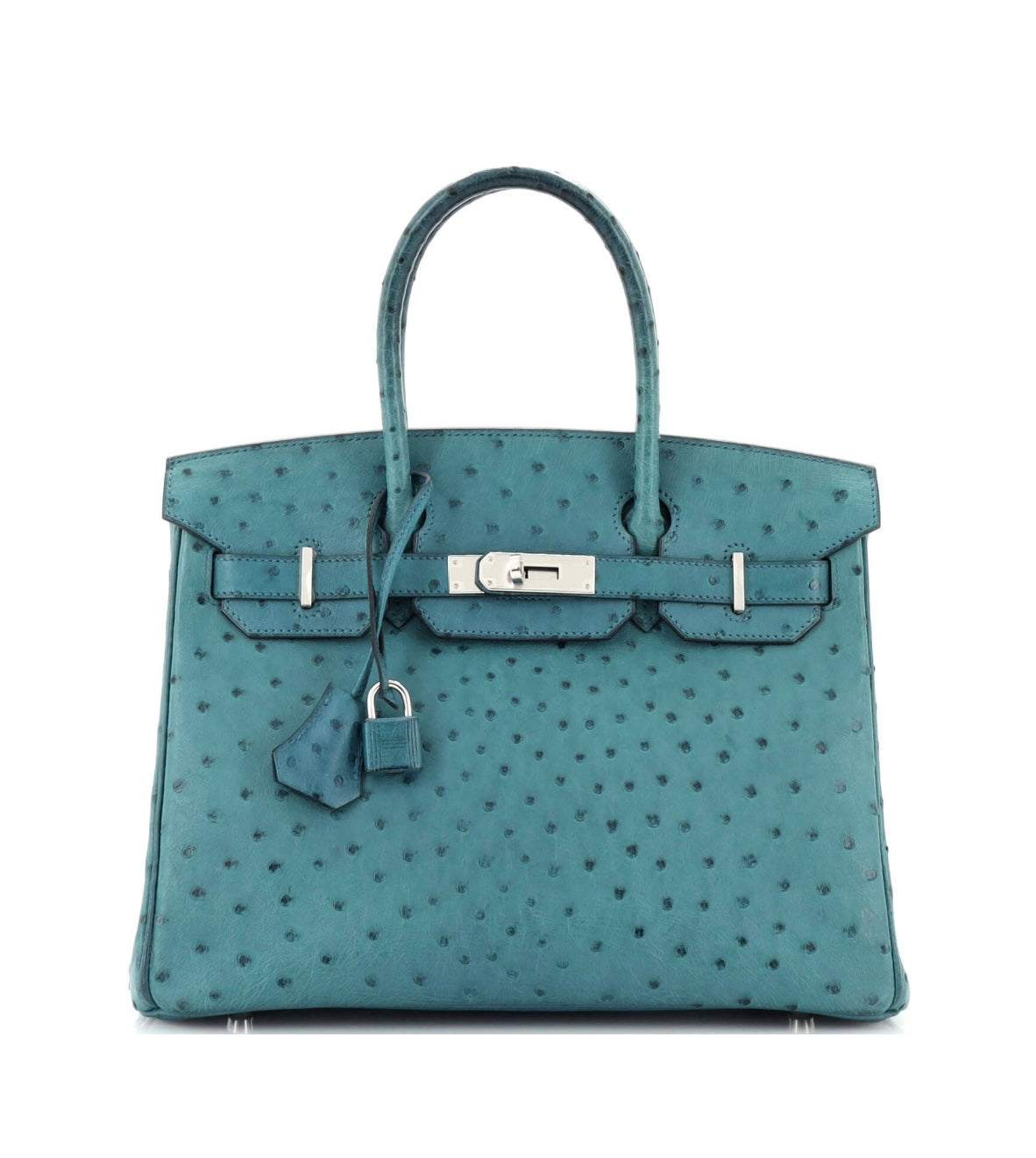 HERMES- BIRKIN 30 OSTRICH COLBART  PHW