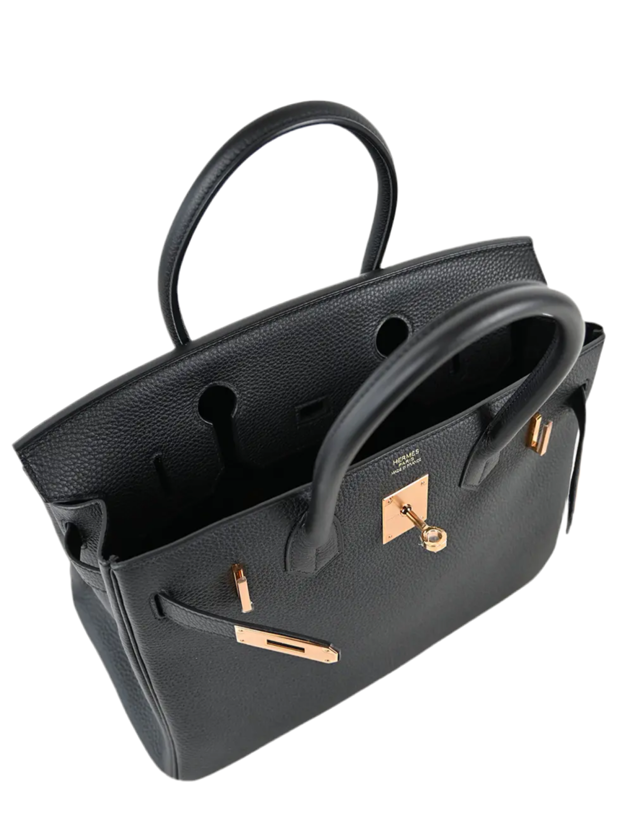 HERMES - BIRKIN 30 NOIR TOGO RGHW